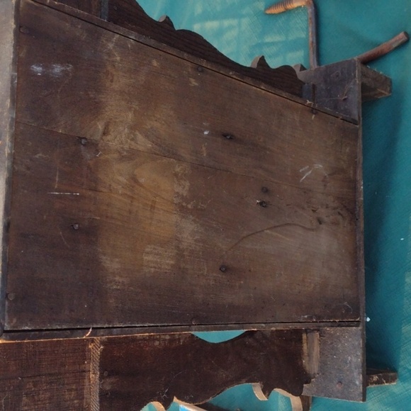 Mid 1800's Sessions Wooden Wall Clock with Gold Accents - Picture 3 of 8